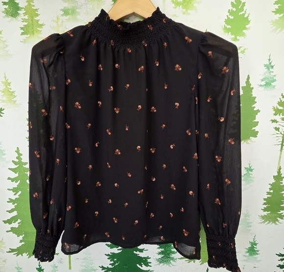 Madewell Tops - Madewell Smocked Mockneck Top